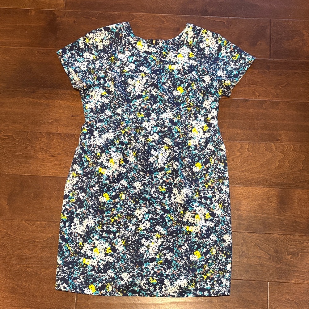 Pea in the Pod Collective Concepts Blue and Yellow Floral Mini Dress